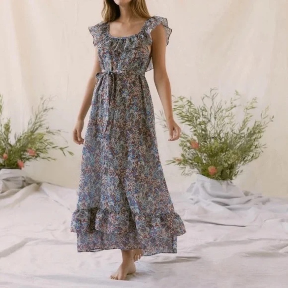 Christy Dawn Colette Dress in Mulberry Wildflower, Size Small